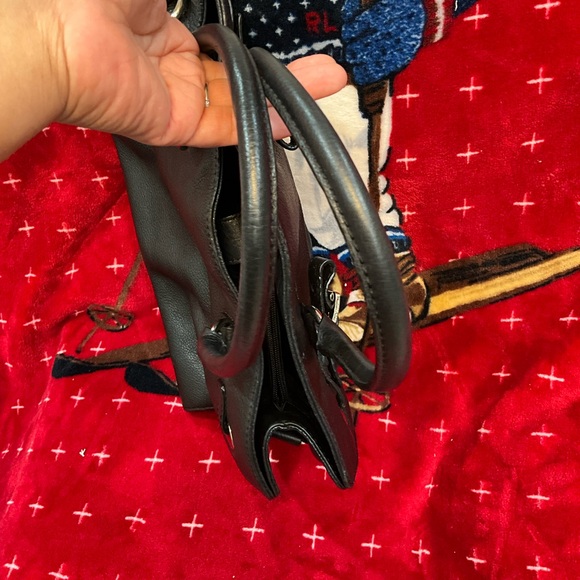 good condition Michael Kors Hamilton Satchel Black Pebbled Leeather - Picture 11 of 16